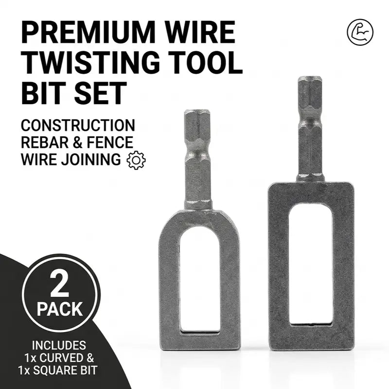 Wire Tying Drill Attachment Carbon Steel | Universal 14mm Hex Shank Fit | Fast Tight Wire Knots Every Time, No Adapters