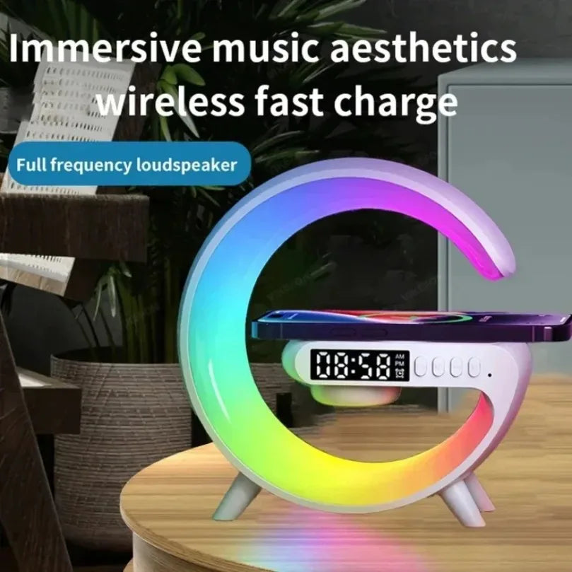 Wireless Charging Lamp | Colour Light And Built-In Speaker