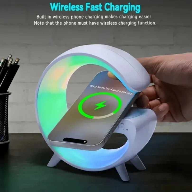 Wireless Charging Lamp | Colour Light And Built-In Speaker