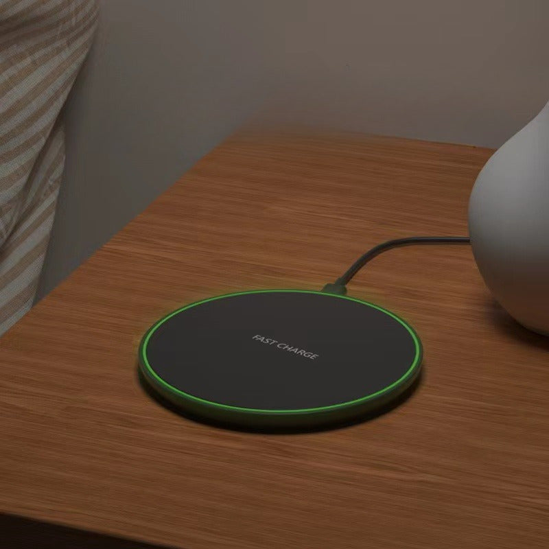 Wireless Charging Pad 15W | Fast Qi Charging for iPhone, Samsung & Pixel | Slim Cable-Free Charger Base for Home & Office