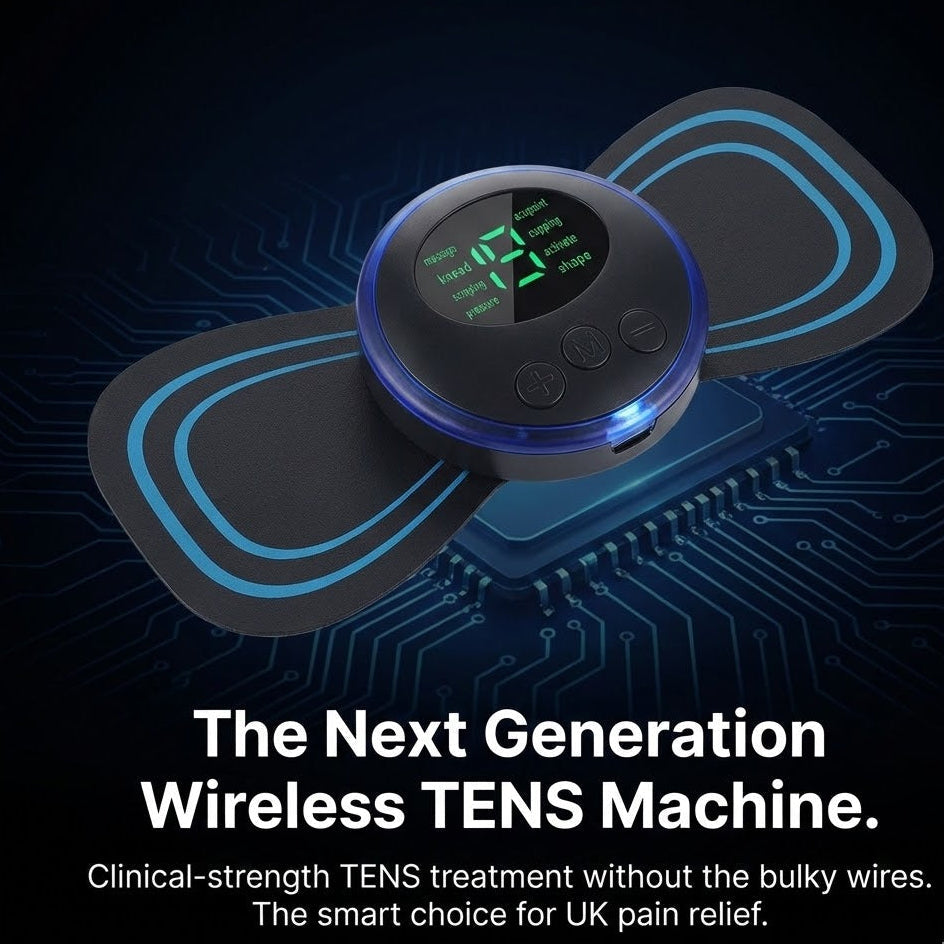 Wireless TENS Machine | Wing Pads, Multi-Mode LCD Dial