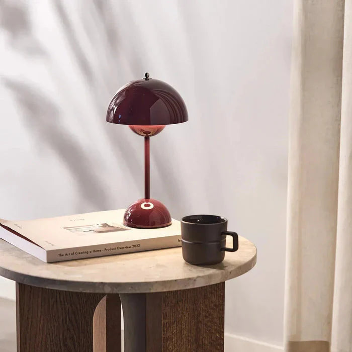 Wireless Table Lamp | Domed Shade, Inner Sphere Diffuser