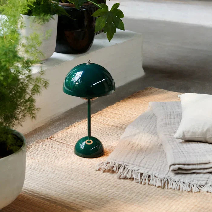 Wireless Table Lamp | Domed Shade, Inner Sphere Diffuser