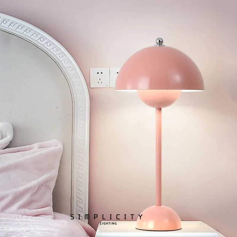Wireless Table Lamp | Domed Shade, Inner Sphere Diffuser