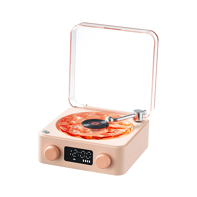 Wireless Vinyl Record Player | Retro Turntable, Ambient Light & Built-In Speaker