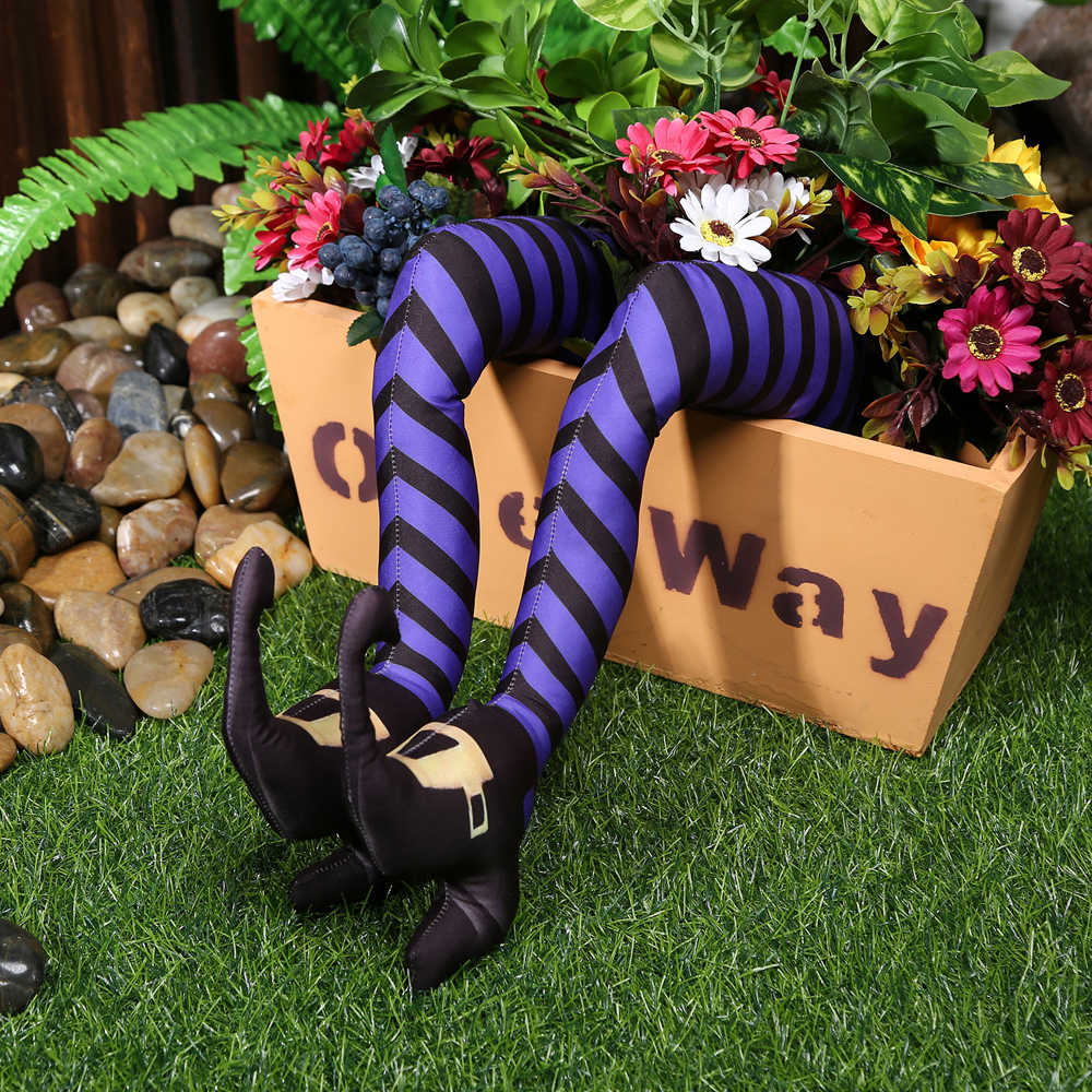 Witch Legs Halloween Decoration | Includes Stakes & Instructions | Weather-Resistant for Indoor and Outdoor Use