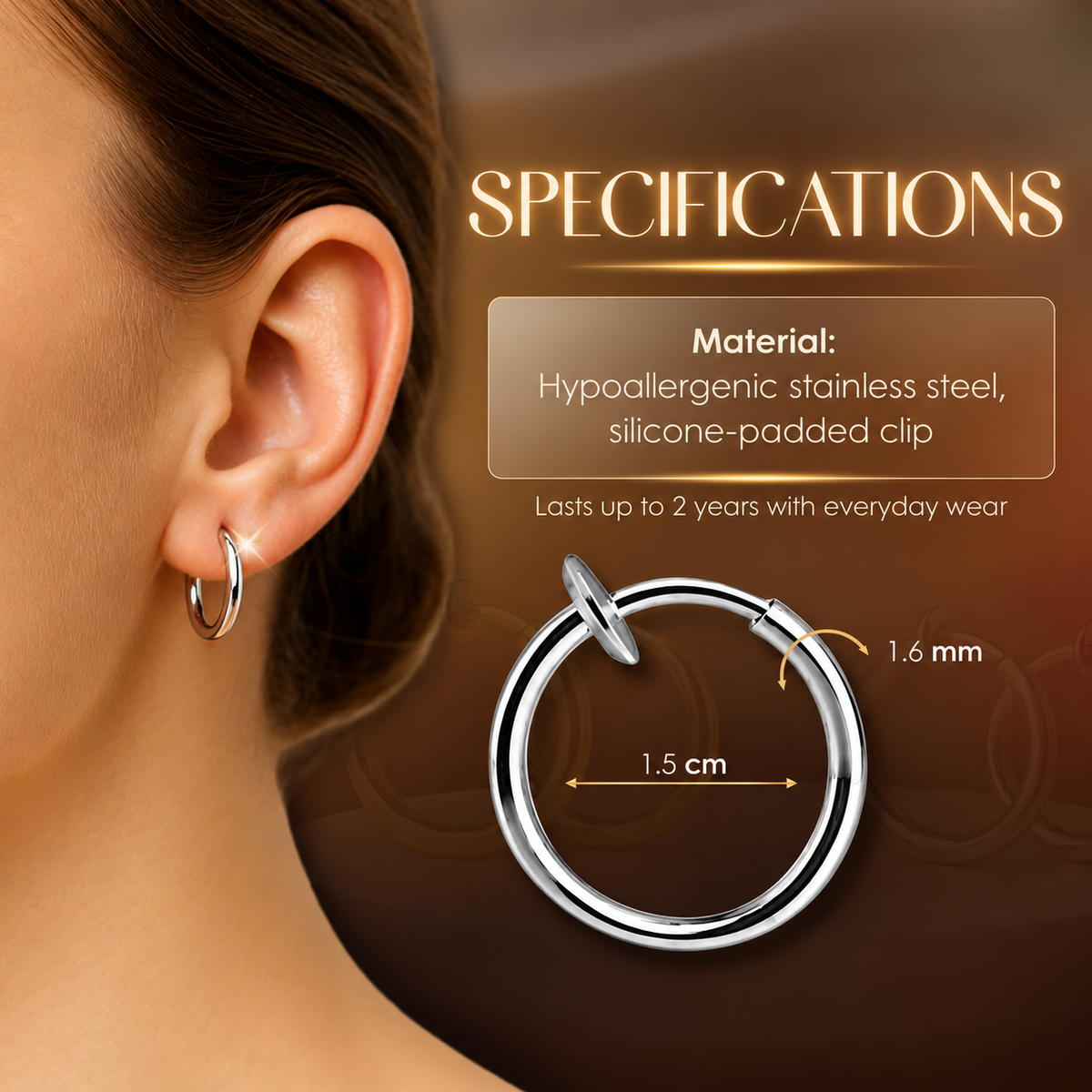 Women's Clip-On Earrings | No Piercing & All-Day Comfort