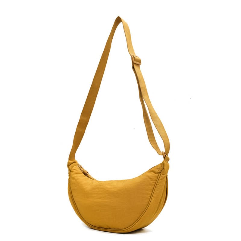 Women's Handbag - Half-Moon Design - Adjustable Strap - Zip Closure