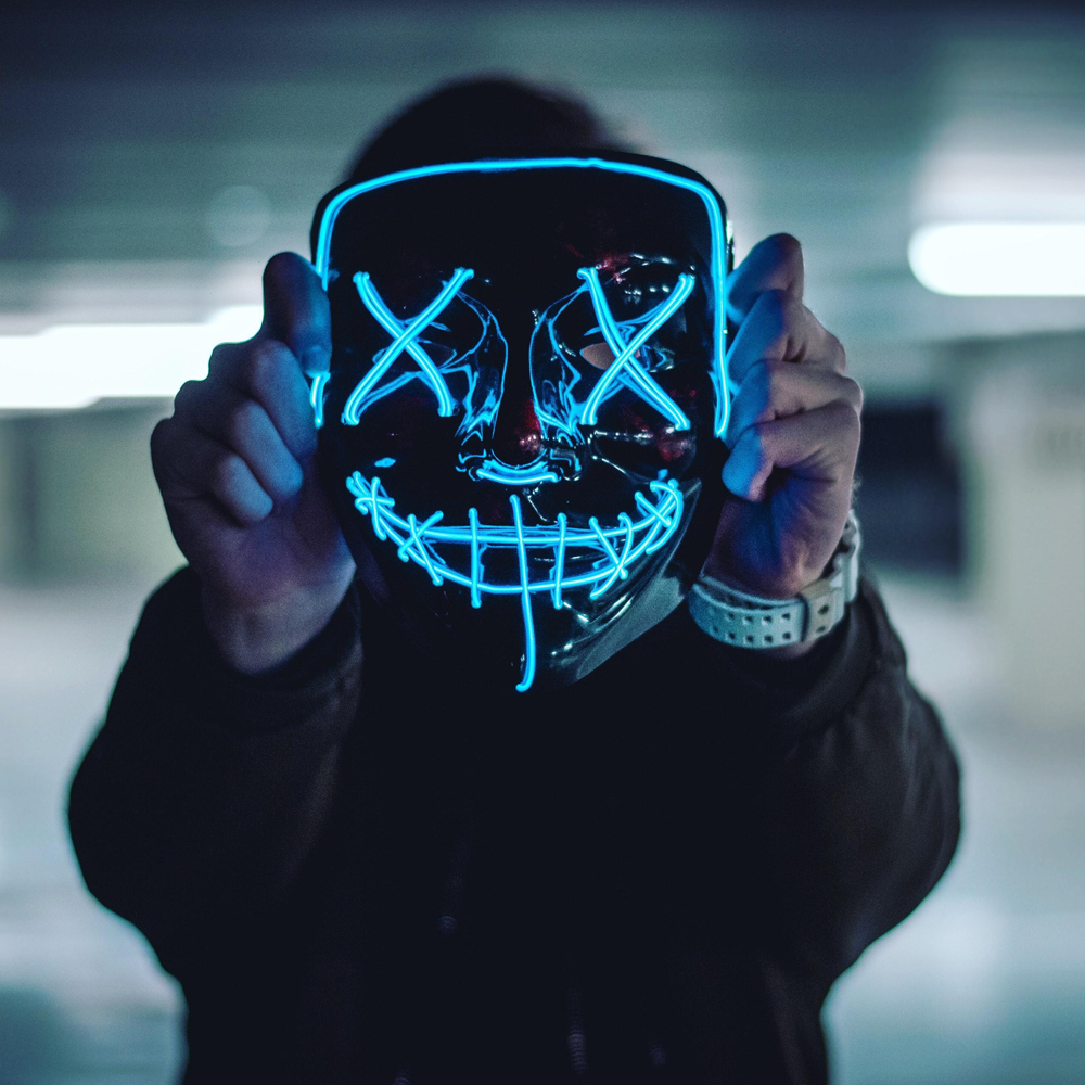 Women's LED Light Up Mask | Glowing Effects & Costume Wear