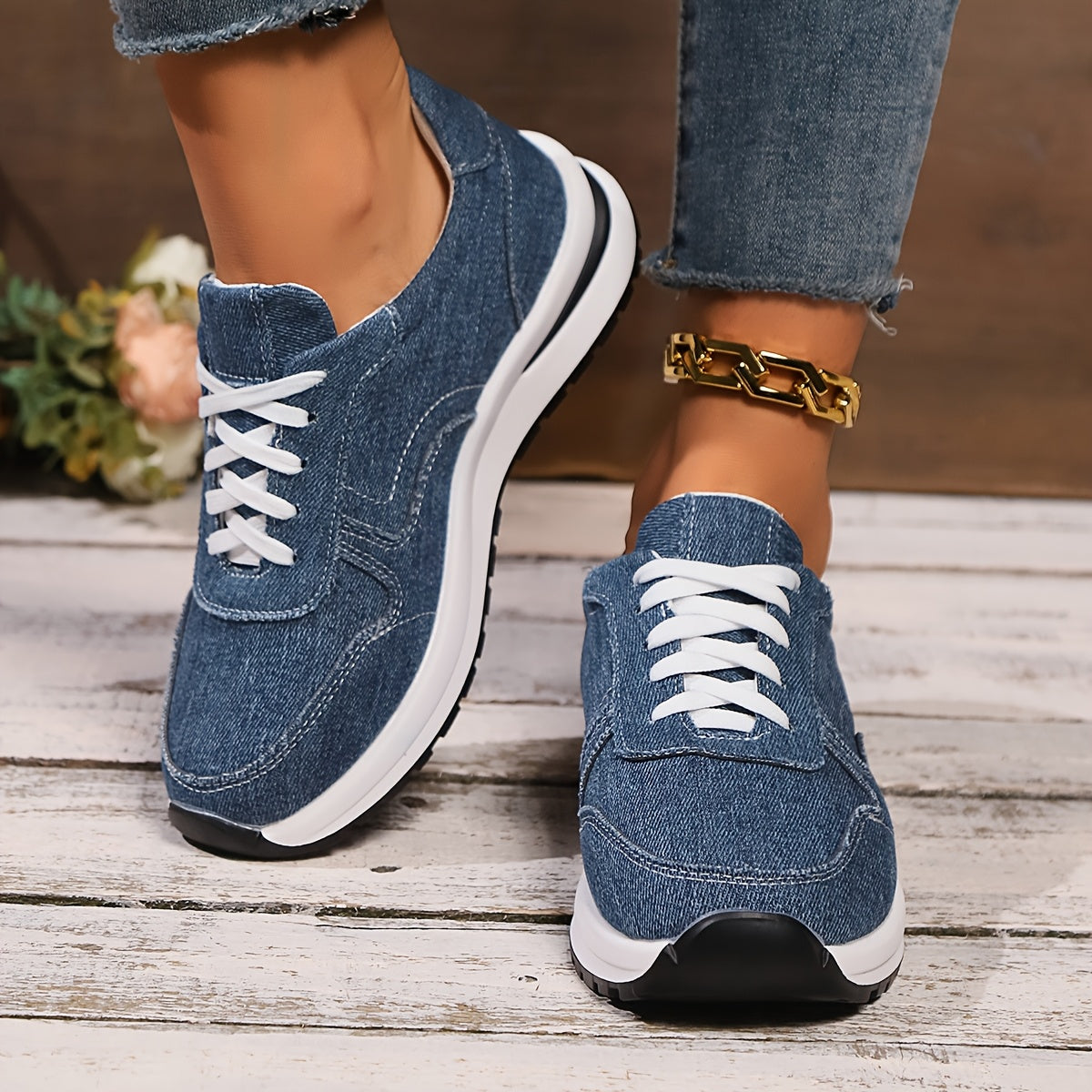 Women's Orthopedic Sneakers - Mesh - Platform - Lace-Up