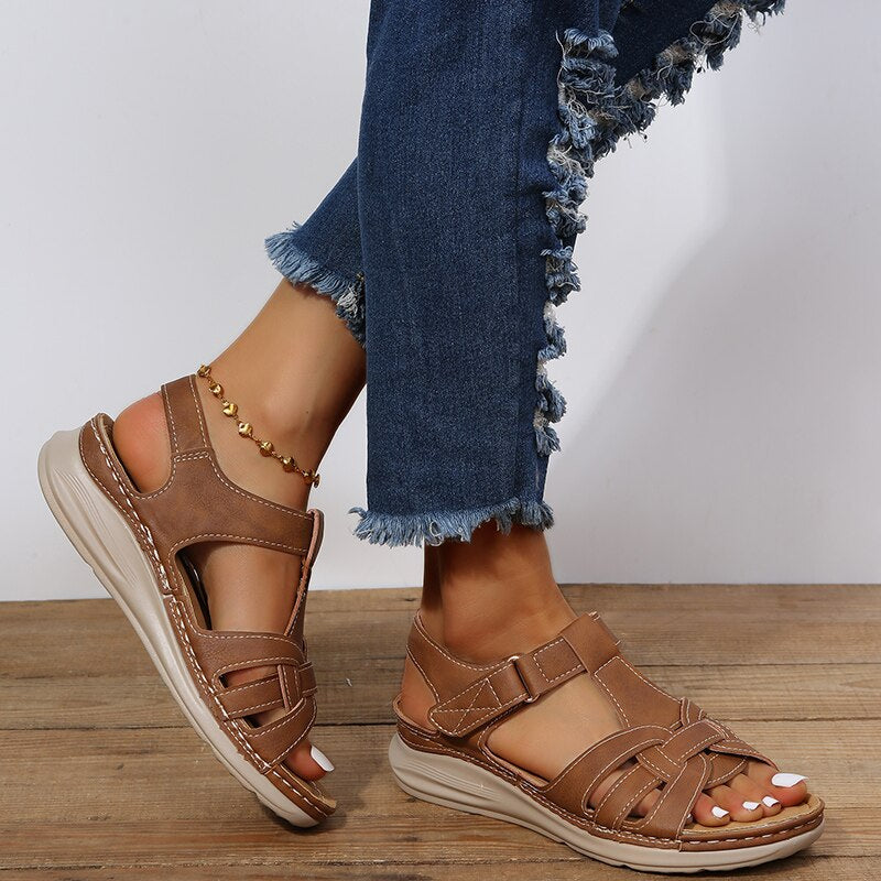 Women's Sandals With Arch Support - Contoured Fit - Slip-On