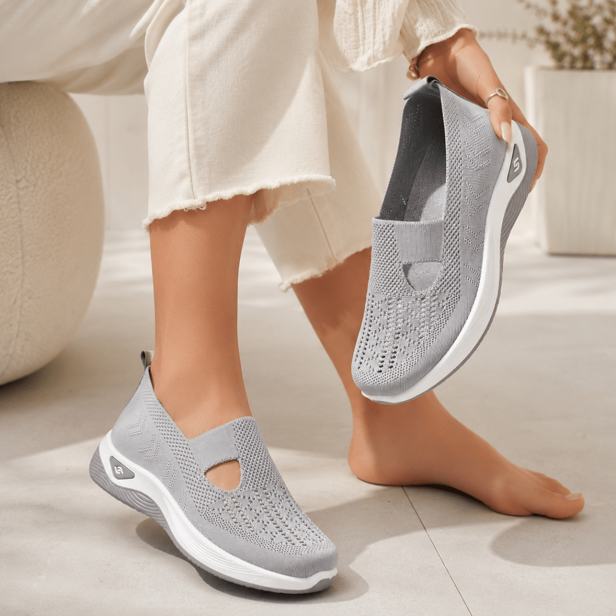 Women's Shoe for All Day Comfort | Slip-On Knit Sneakers