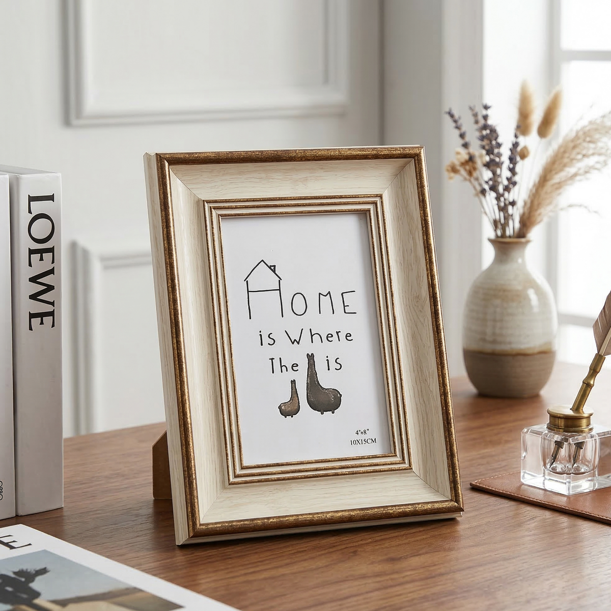 Wooden Photo Frame for Table and Wall - Durable Design in Multiple Sizes