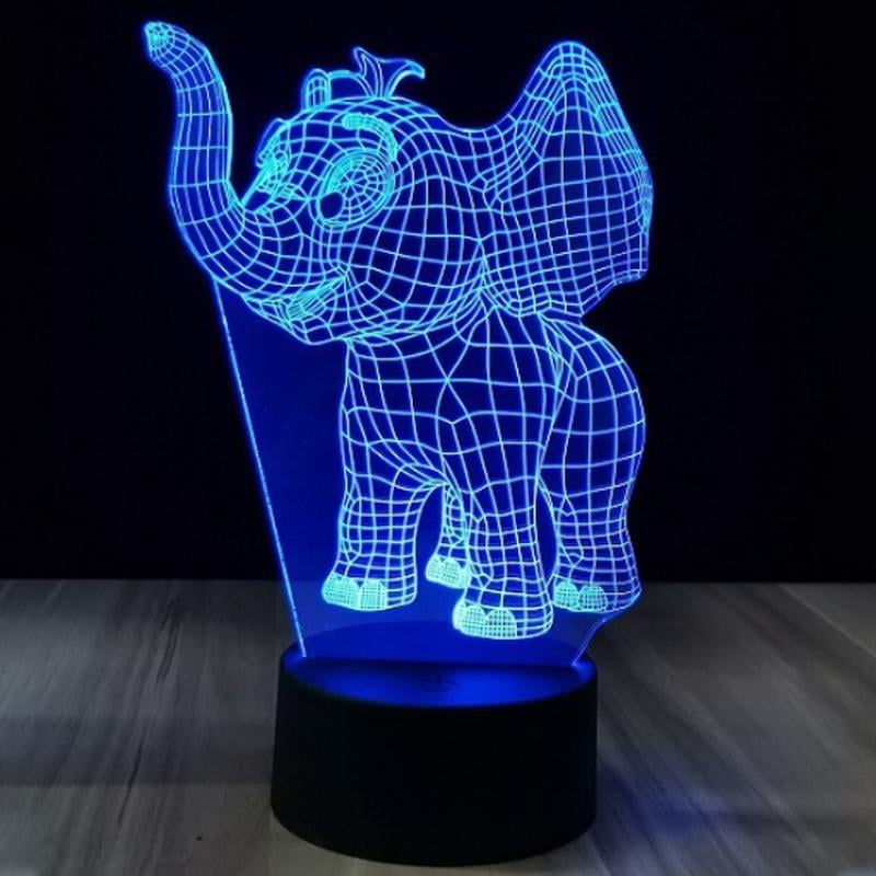3D Illusion Night Light Acrylic | Touch & Remote Control with 7-16 Colour Modes | Dimmable USB or Battery Powered Lamp 2