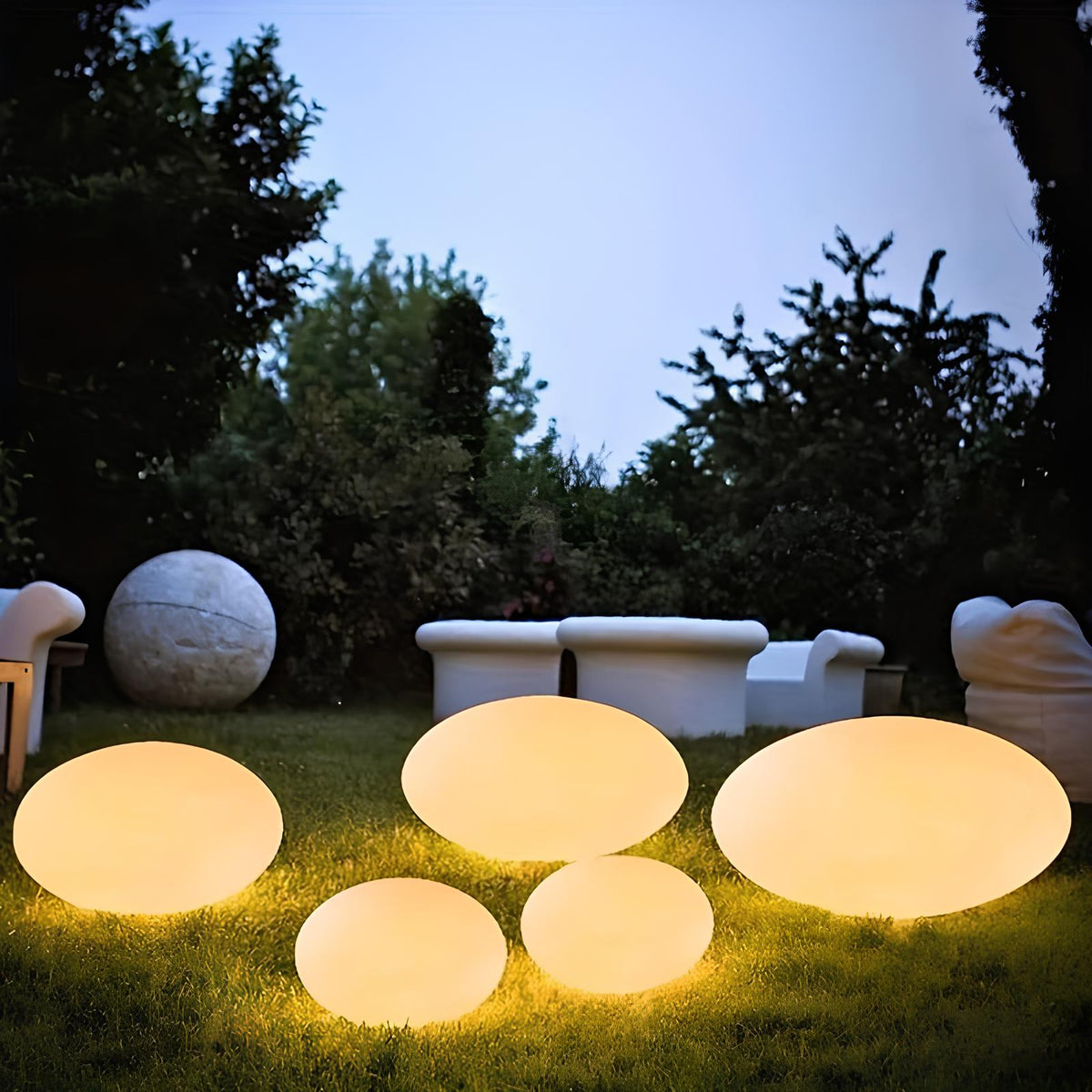 Outdoor House Light Stone Rechargeable LED Weatherproof with 16 Colour Modes 15