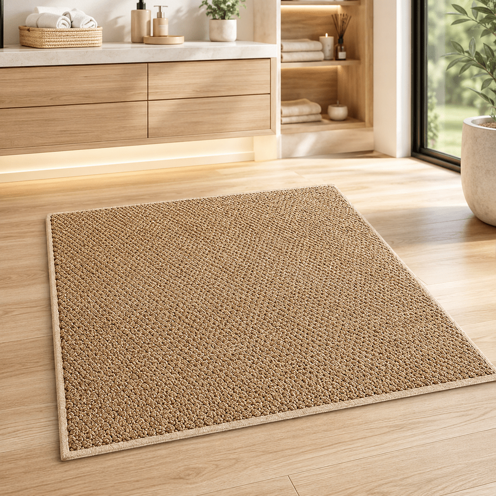 Absorbent Doormat Quick-Drying Fabric | Geometric Pattern Design | Reduces Wet Footprints, Stain-Resistant Finish 1