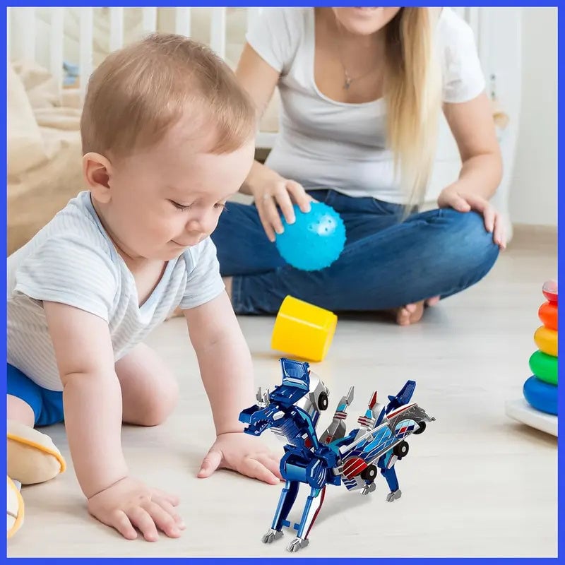 Toy Cars Magnetic 2-in-1 ABS Dragon Unicorn with Impact Transformation 2