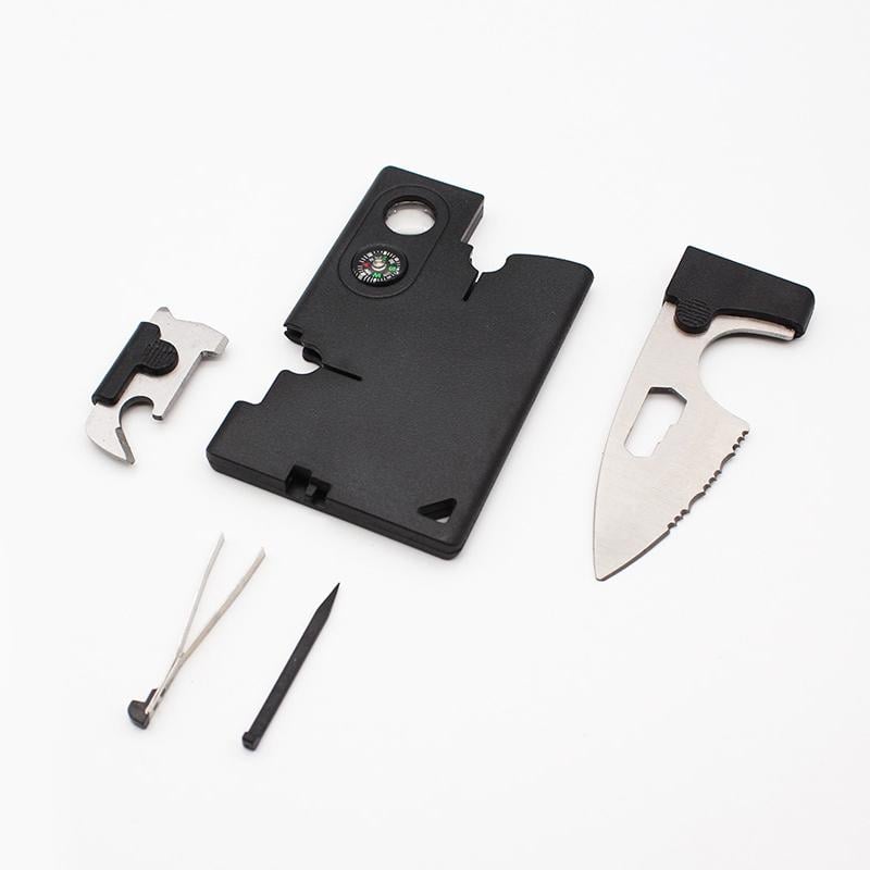 Pocket EDC Kit Compact Stainless Steel 10-in-1 with Magnifying Glass 7