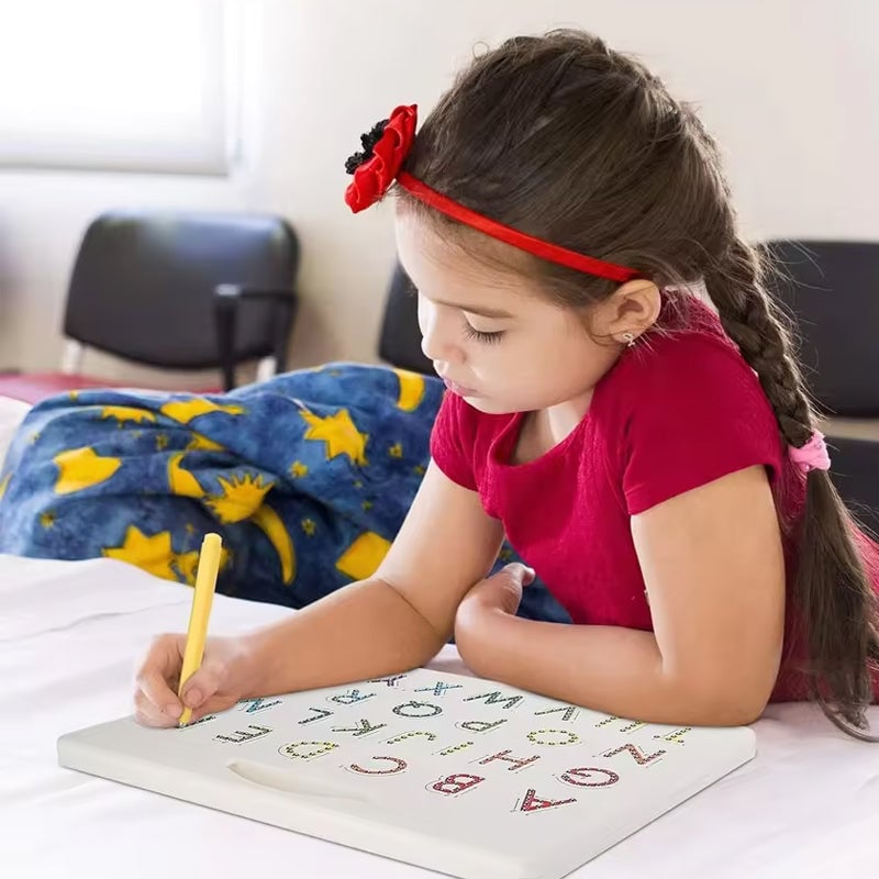 Magnetic Alphabet Tracing Board Double Sided ABS Plastic with Stylus Pen 8