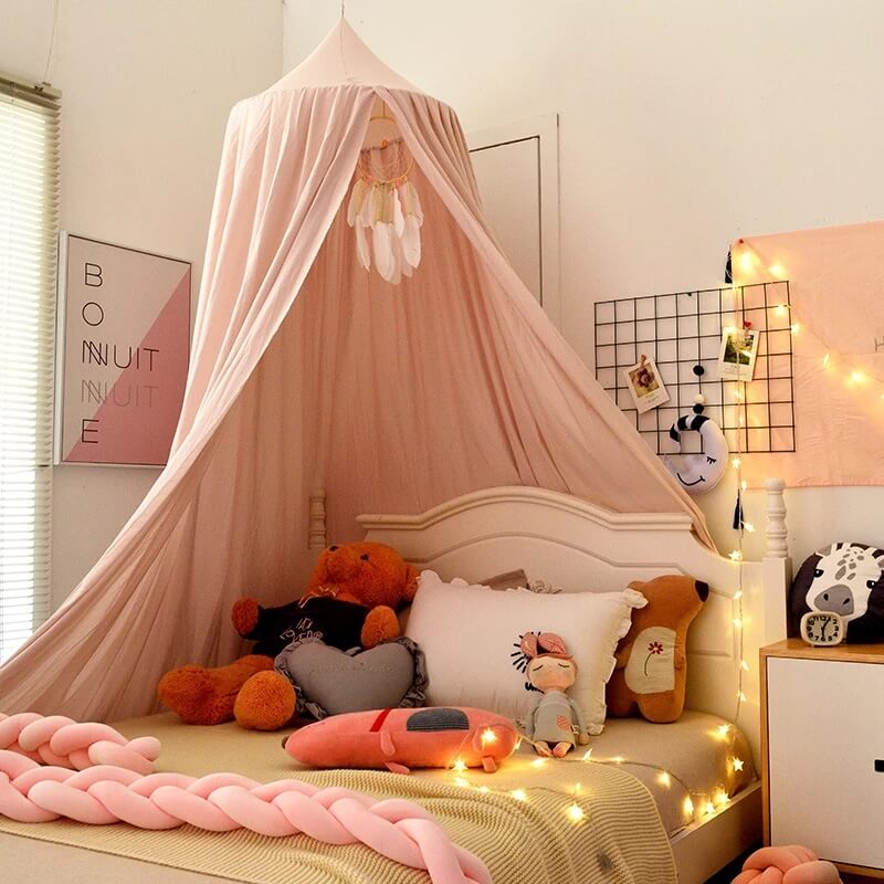 Blackout Bed Canopy Polyester | Soft, Breathable & Light-Blocking Fabric | Cosy Hideaway for Kids' Play and Sleep Spaces 4