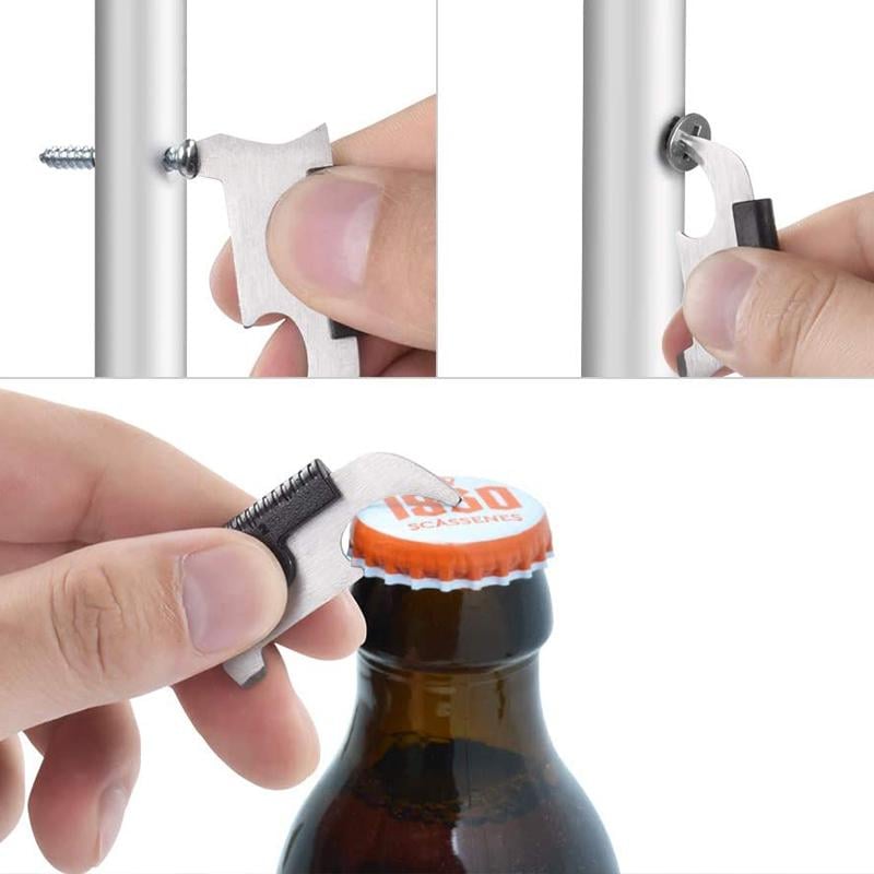 Pocket EDC Kit Compact Stainless Steel 10-in-1 with Magnifying Glass 5