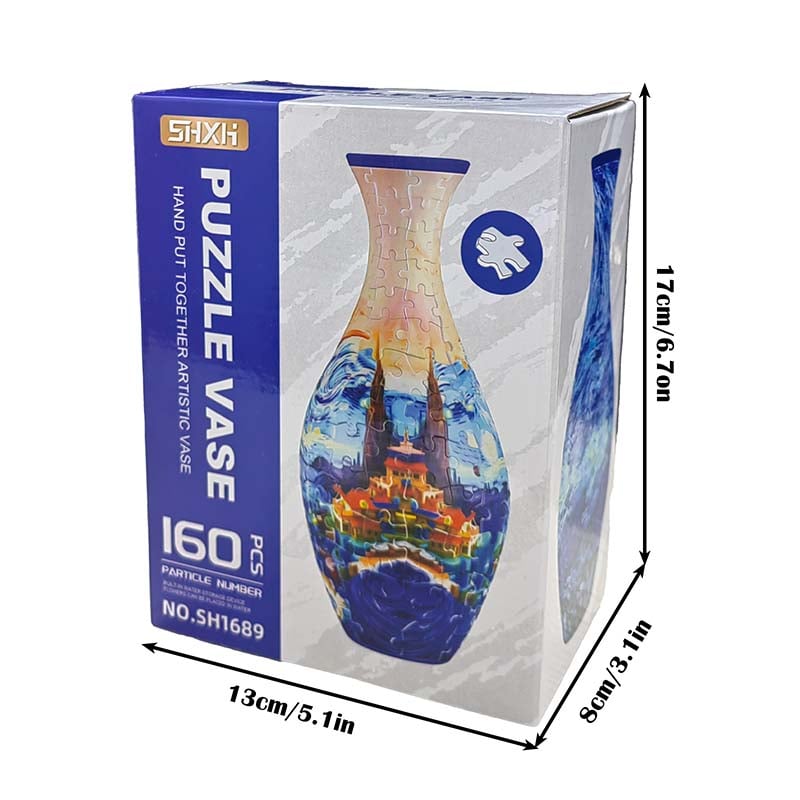 3D Puzzle Vase Plastic | Build-Your-Own Design with Castle, Waves and Boat Pattern | Hands-On Puzzle Home Decor Gift 5