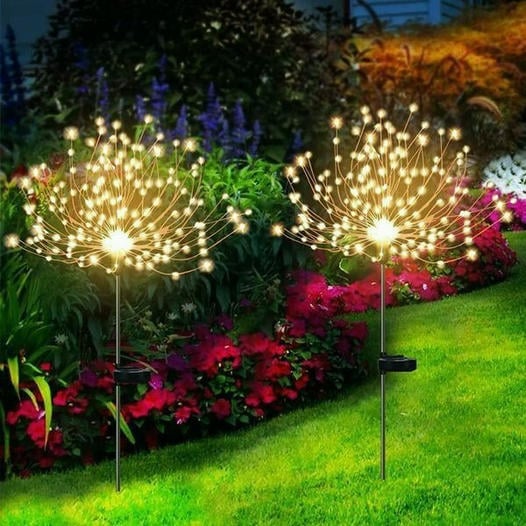 Solar Firework String Lights | 90 LEDs, Dual Lighting Modes | IP65 Weatherproof, Solar-Powered Garden Lighting 1