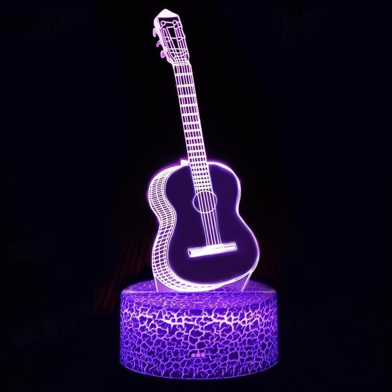 Guitar Night Light 3D LED Touch Button USB Powered with 7 Colour Modes 11
