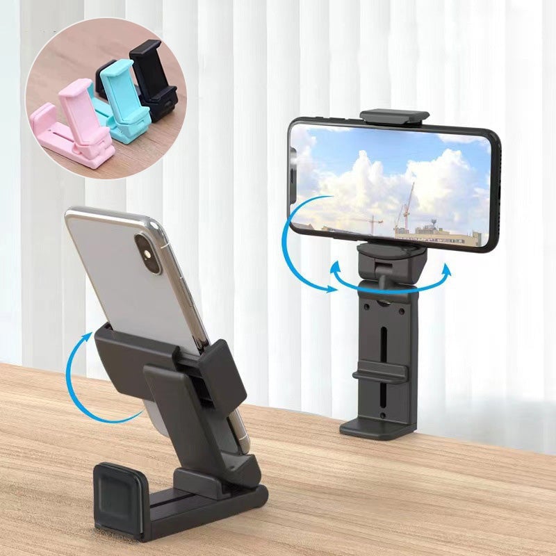 Folding Phone Holder Adjustable 360 Rotating with Retractable Stand 1