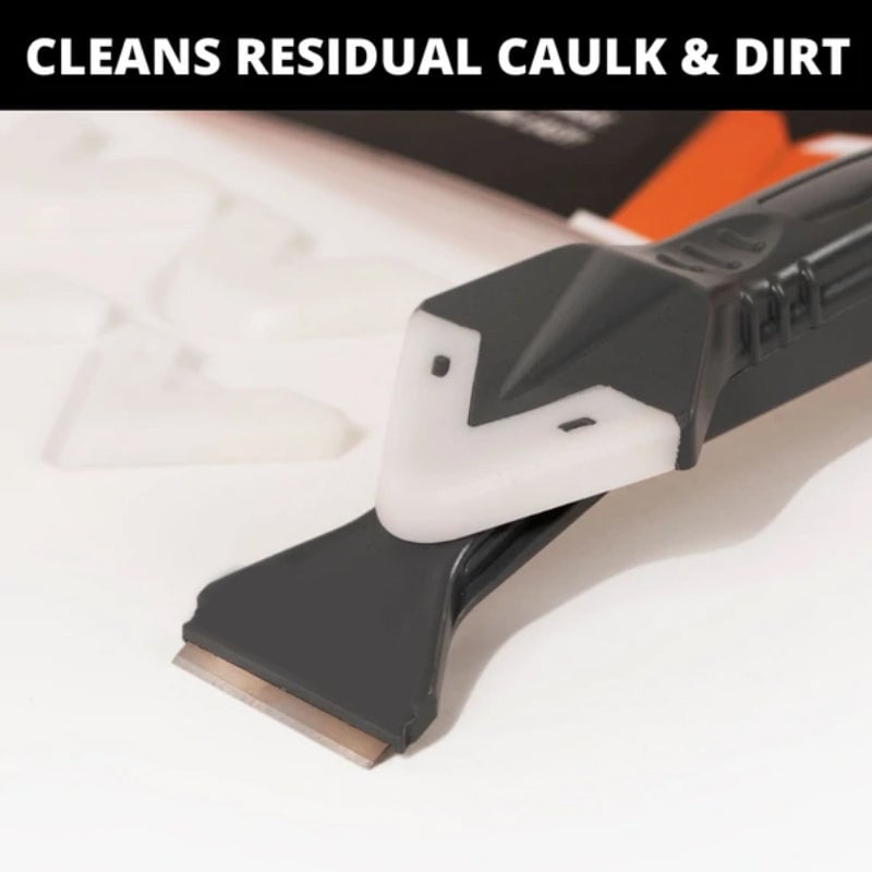 3-in-1 Caulking Tool Silicone Sealant Scraper Metal with Shaped Edges 5