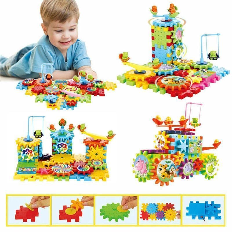 STEM Trainer Kit Interlocking Gears Blocks with Spinning Mechanism 8
