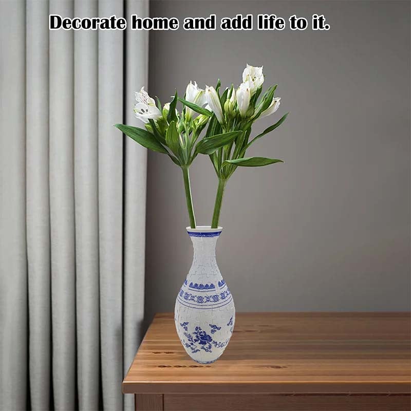 3D Puzzle Vase Plastic | Build-Your-Own Design with Castle, Waves and Boat Pattern | Hands-On Puzzle Home Decor Gift 9