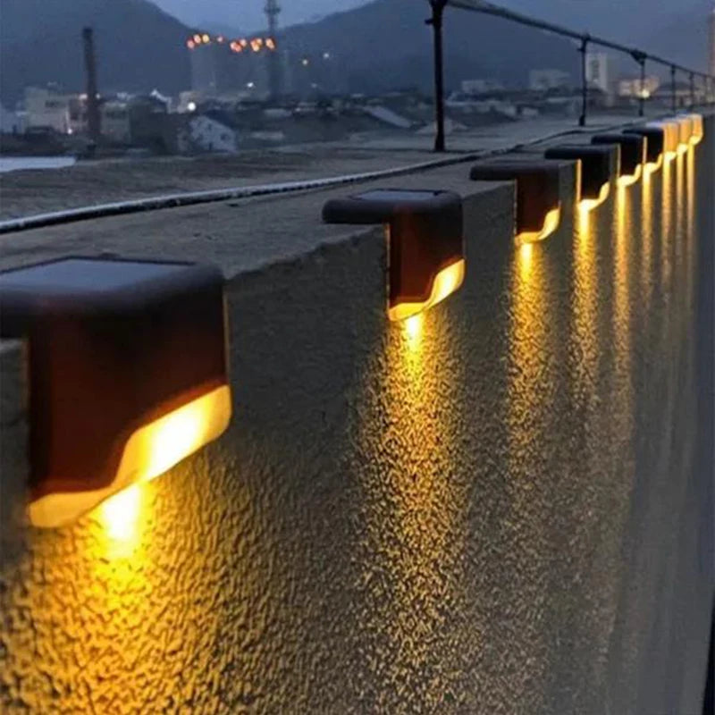 Solar Safety Lights, Weatherproof Outdoor Shell Design | 4, 8 or 12 Pack | Automatic Dusk-to-Dawn Warm or White LED 1
