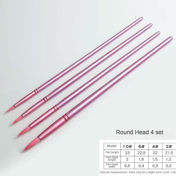 Watercolour Brushes Soft Bristles Round Flat Heads with Shape Retention 6
