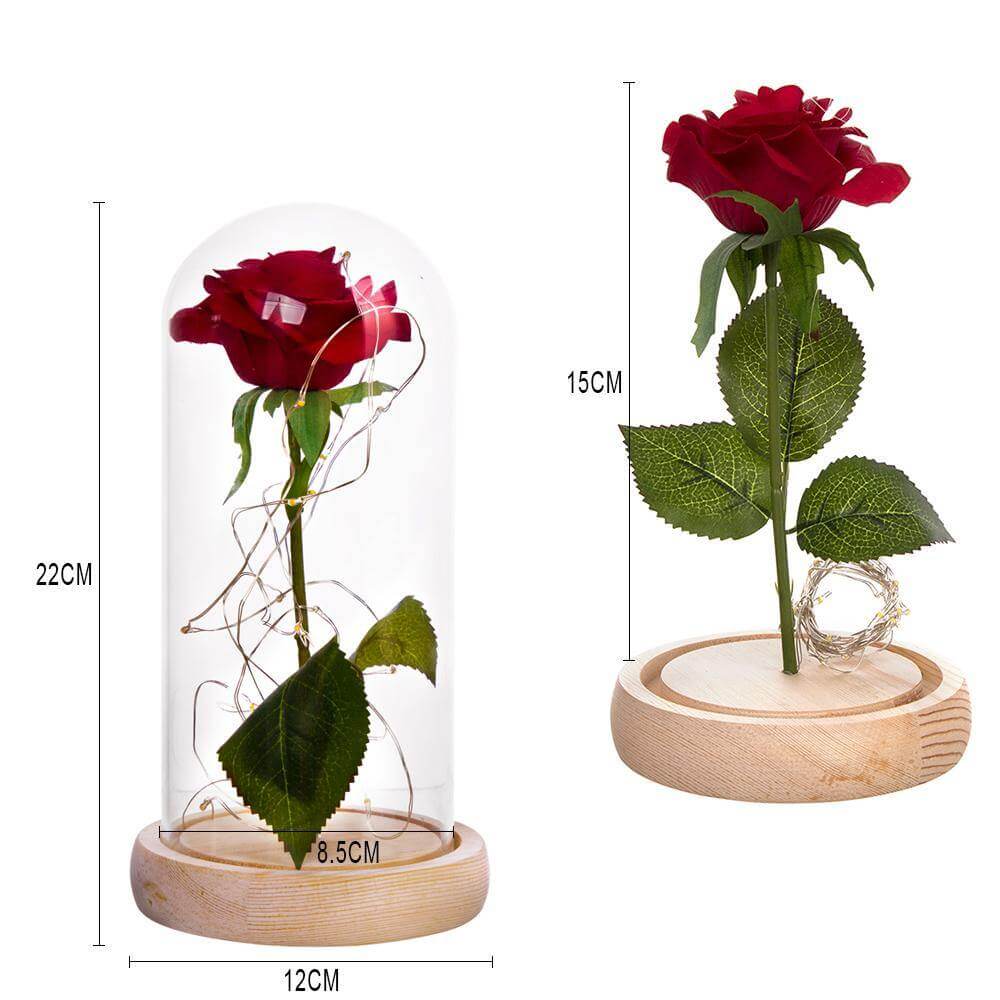 1Pcs Beast Red Rose Flower Vase - Image 0